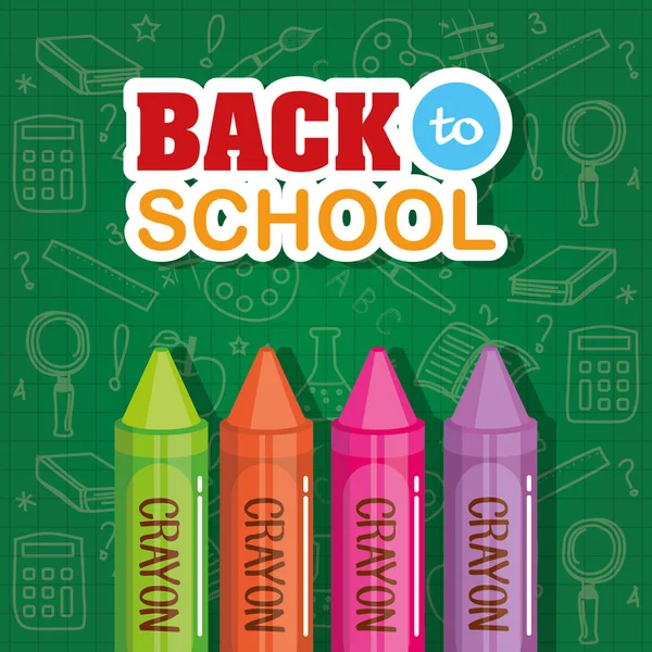 boya kalemi aletleri ve okul malzemeleri arka plan vektör çizim