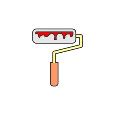 Sanat resim rulo vektör simgesi