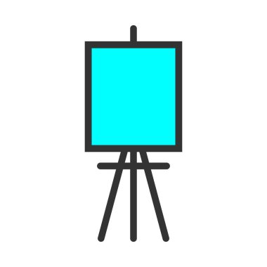 Ressam şövale tuval vektör simgesi olan