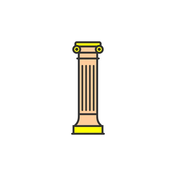 Griechisches Ionisches Säulenvektorsymbol — Stockvektor