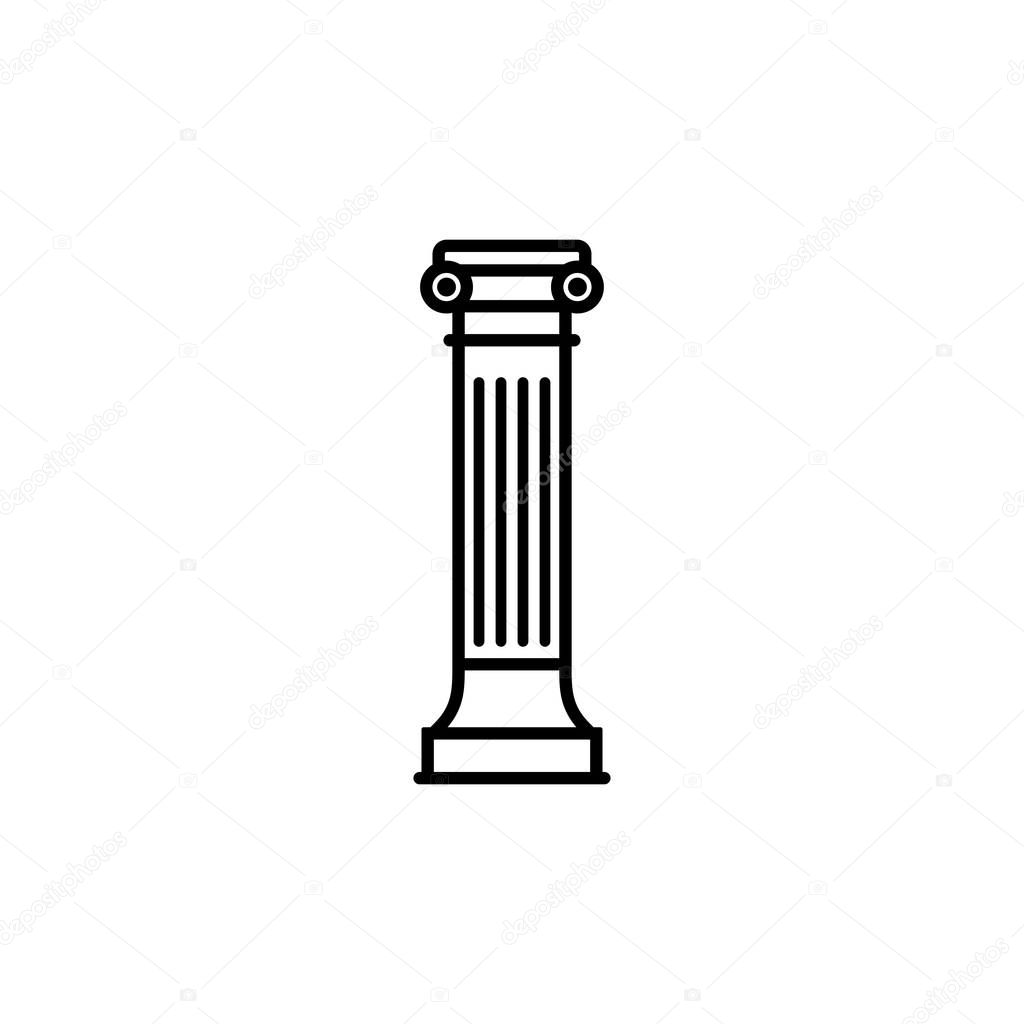 Greek ionic column vector icon