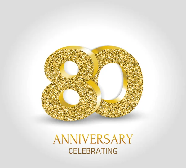 Banner Aniversario Del Año Logotipo Aniversario Con Elementos Oro — Vector de stock