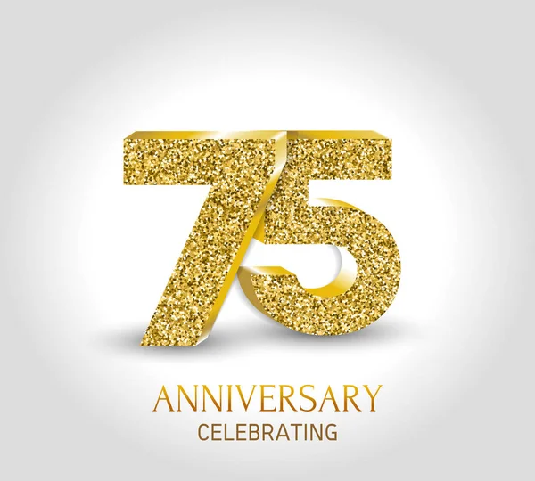 Jahre Banner Zum Jubiläum Jahrestag Logo Mit Goldelementen — Stockvektor