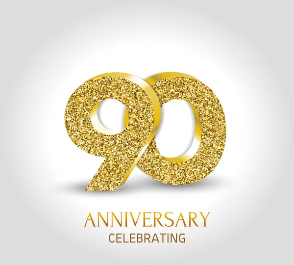 Banner Zum Jährigen Jubiläum Jahre Logo Mit Goldelementen — Stockvektor