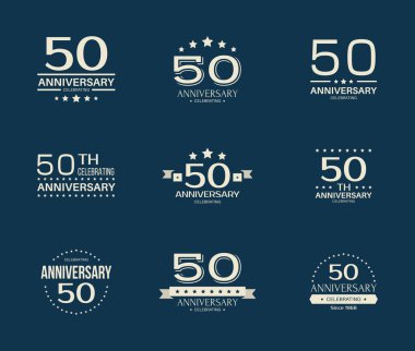50 - yıl dönümü logo kutluyor. 50 yıldönümü logo koymak.