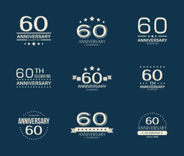 60 - yıl dönümü logo kutluyor. 60 yıldönümü logo koymak.