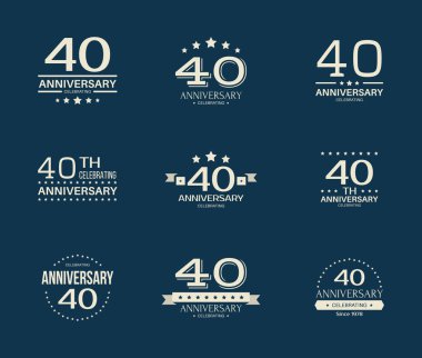 40 - yıl dönümü logo kutluyor. 40 yıldönümü logo koymak.