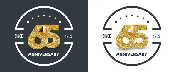 Logo Aniversario Sobre Fondo Blanco Oscuro Banderas Aniversario Años Ilustración — Vector de stock