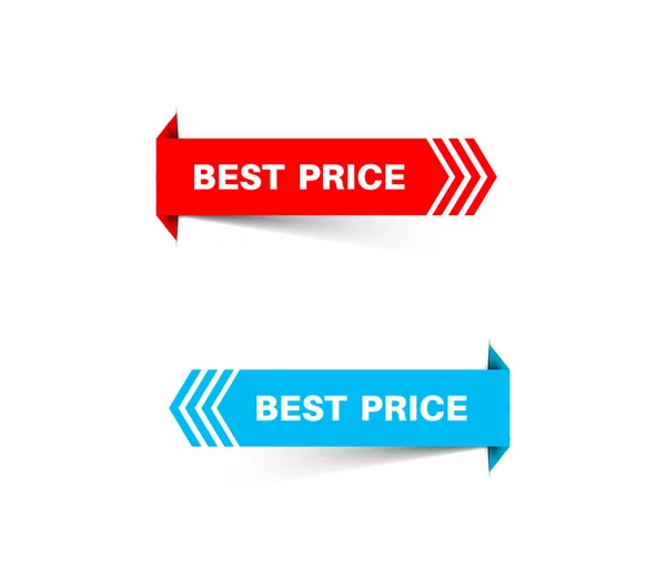 Best price banners with shadows on white background. — Stock Vector