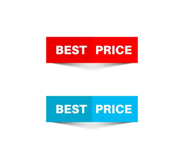 Los mejores banners de precio con sombras sobre fondo blanco . — Vector de stock