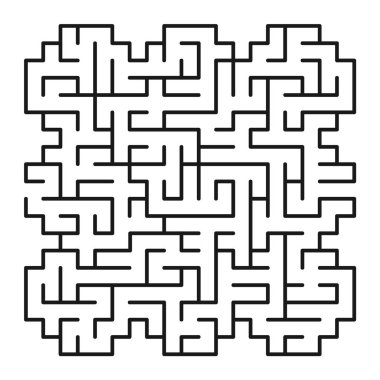 Soyut labirent / giriş ve çıkış ile labirent. Vektör labirent 232.