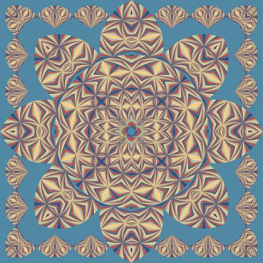 Renkli geometrik şal, fular modeli. Tekstil, yüzey, dekor tasarımı için vektör arka plan.