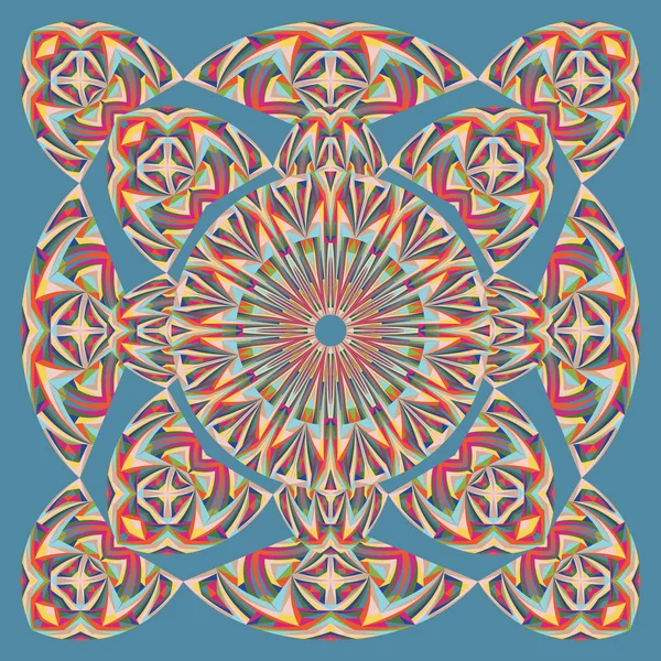 Renkli geometrik şal, fular modeli. Tekstil, yüzey, dekor tasarımı için vektör arka plan.