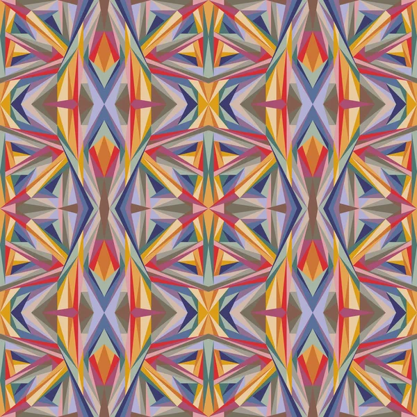 Geometrisches Nahtloses Muster Vektor Abstrakt Bunt Ornamentalen Hintergrund Für Textilien — Stockvektor