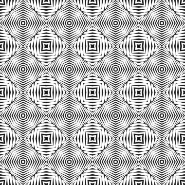 Geometrik seamless modeli, soyut noktalı çizgiler siyah ve beyaz arka plan, vektör modern tasarım süsleme, doku.