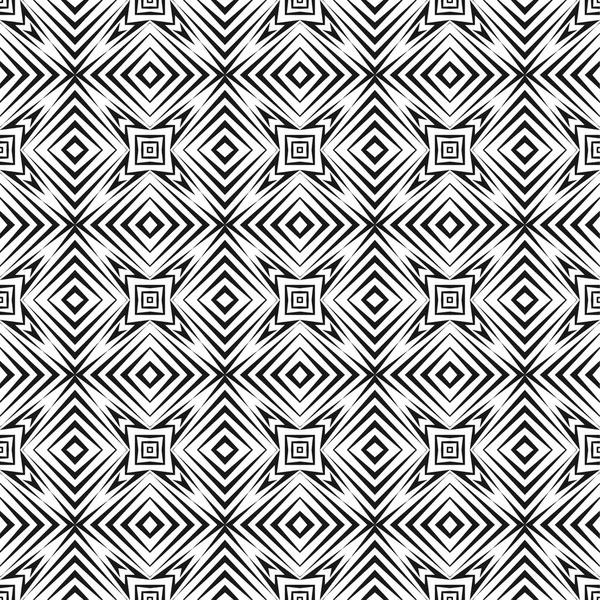 Geometrische Naadloze Patroon Abstracte Halftone Lijnen Zwart Witte Achtergrond Vector — Stockvector