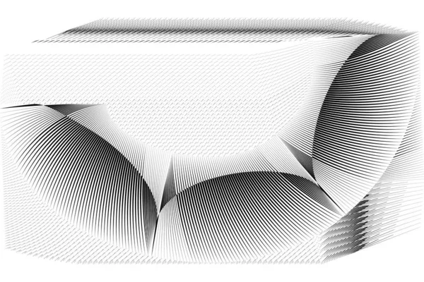 创造性半色调黑白背景线条 几何动态图案 矢量现代设计板 模板的纹理 — 图库矢量图片