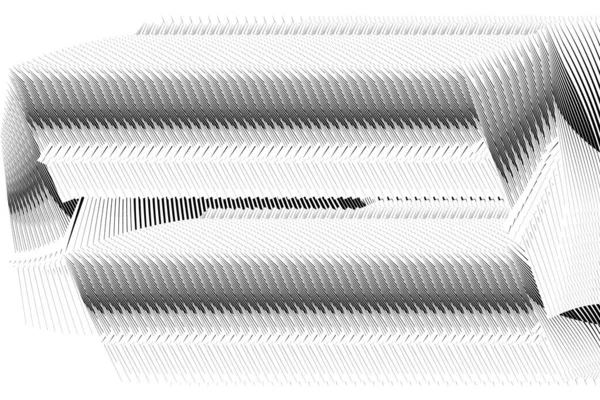 创造性半色调黑白背景线条 几何动态图案 矢量现代设计板 模板的纹理 — 图库矢量图片