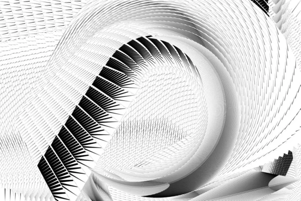涡旋动力学背景 半色调线 黑白几何图案 矢量现代设计纹理 — 图库矢量图片