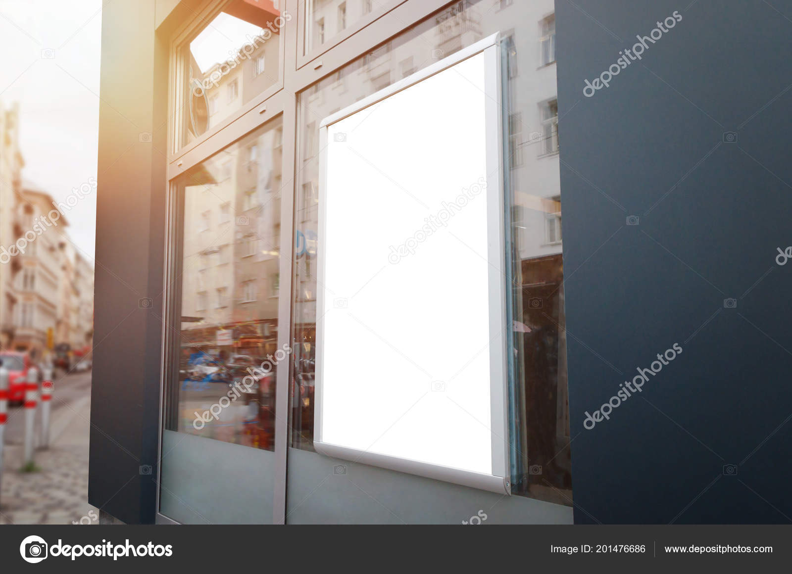Download Poster Frame Mockup Window Store City Street Stock Photo Image By C Vlado85 201476686