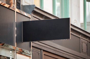 Ünlü marka kıyafetler moda bir iz. Mockup, logo tasarımı tanıtımı için boş yüzey