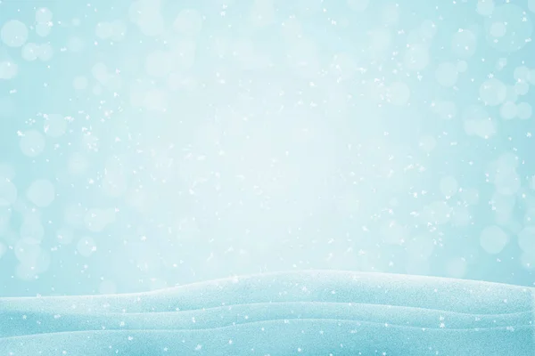 Padające Płatki Śniegu Zimowe Tło Obrazu Bokeh Świateł — Zdjęcie stockowe