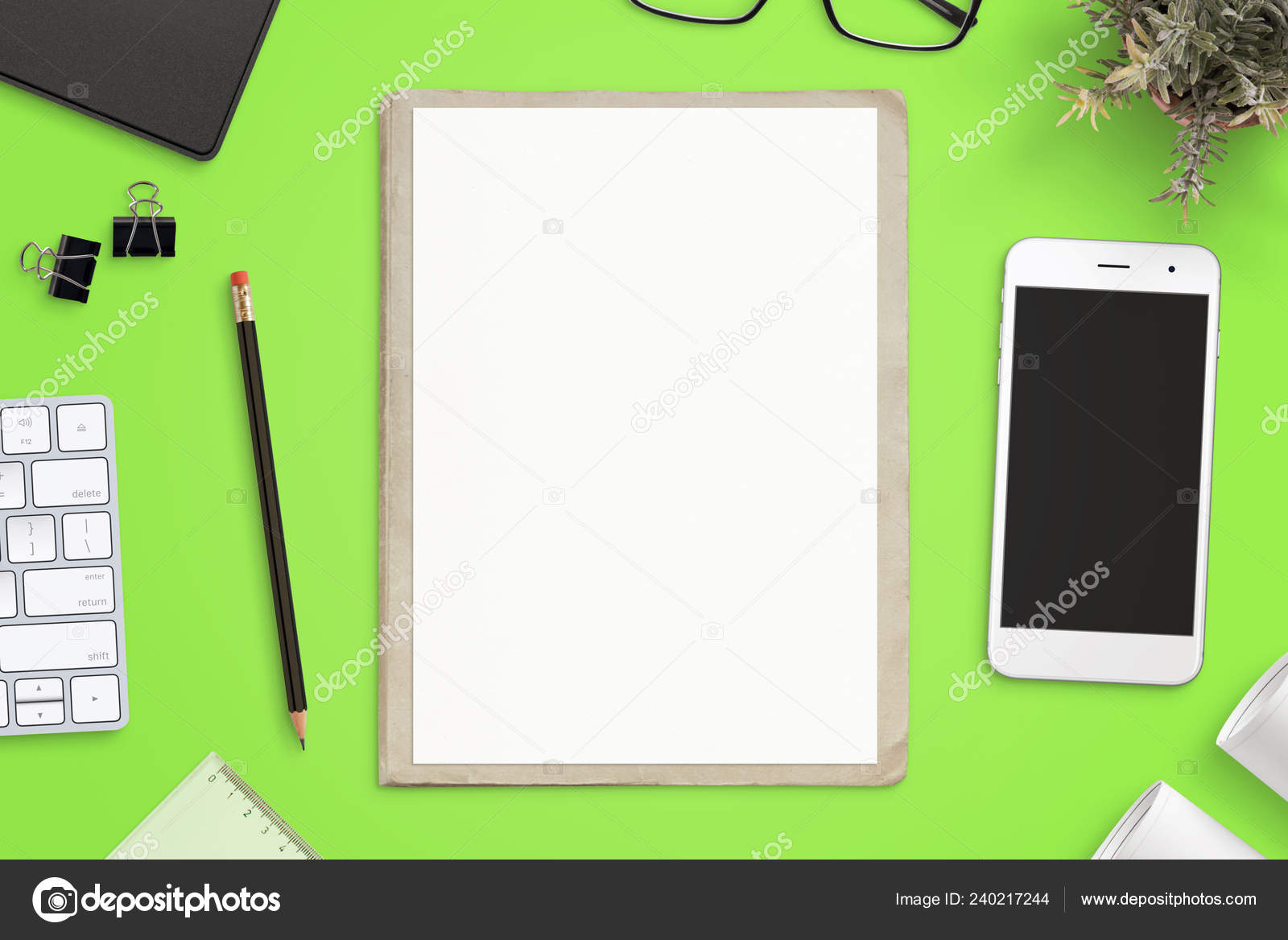 Download Work Desk Empty Paper Folder Sketch Mockup Smart Phone Mockup Stock Photo C Vlado85 240217244 PSD Mockup Templates