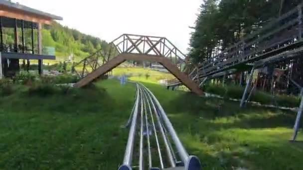 Conducir Montaña Alpina Desde Primera Persona — Vídeo de stock