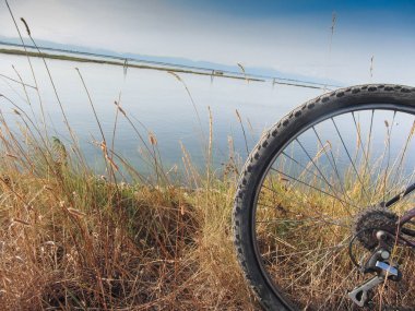 Venedik lagün güneşli gün Bisiklete binme