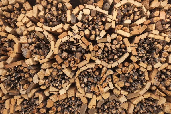 Mükemmel istiflenmiş çam ağacını arka plan olarak