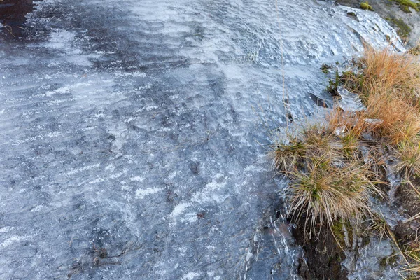 Une Couche Verglas Glace Sur Les Rochers Pourrait Être Très — Photo