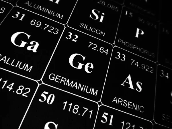Germanium im Periodensystem der Elemente — Stockfoto