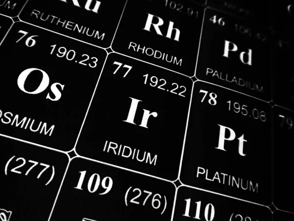 성분의 주기율표에 이리듐 — 스톡 사진