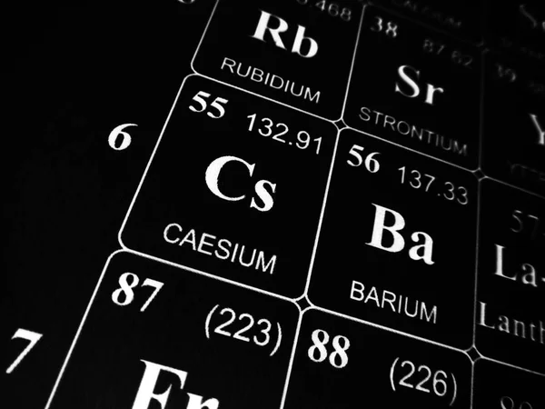Cesium in de periodiek van de elementen — Stockfoto