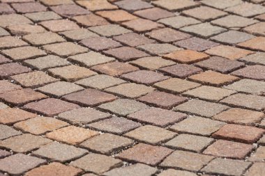 Bir kaldırım yüzeyinden detay