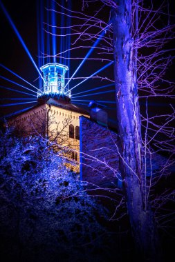Işıkfestivali Zagreb Hırvatistan gece Gric