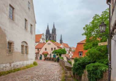 Bölge şehrin Meissen Saksonya Almanya intersting yerlerde