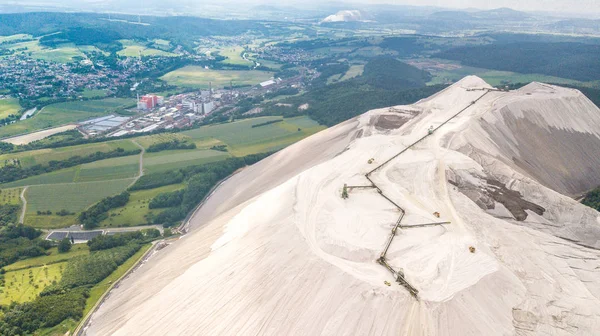 Widok Lotu Ptaka Monte Kali Lub Kalimandscharo Pobliżu Heringen Niemcy — Zdjęcie stockowe