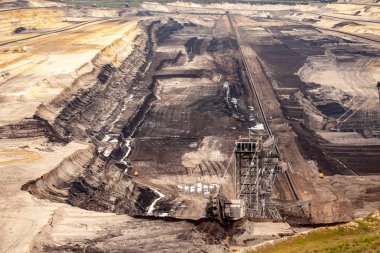 kahverengi kömür açık çukur manzara Inden Almanya Rwe güç sanayî