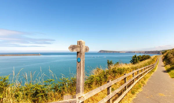 Wales Coast Path Fishguard Coastline Landschap Een Eerlijke Zomerdag Natuur — Stockfoto