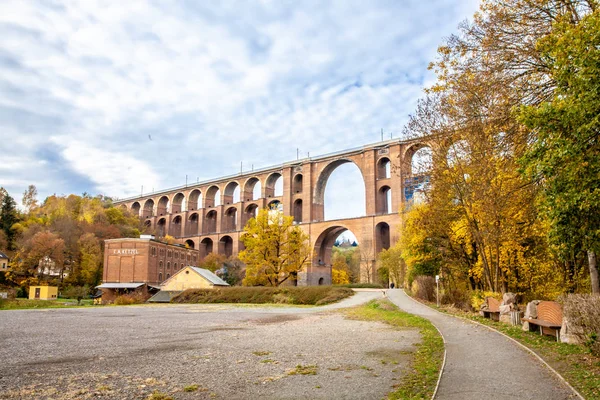 Goeltzschtalbruecke Netzschkau Vogtland Germany Largest Brick Bridge World — Stock Photo, Image