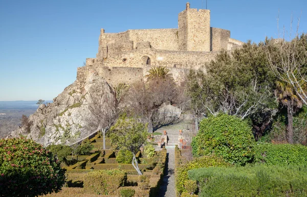 Стіна Замку Середньовічному Селі Марвао Алентежу Португалія — стокове фото