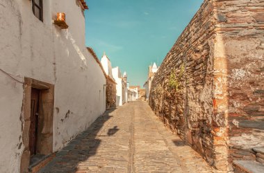Ortaçağ Köyü Monsaraz Alentejo Portekiz seyahat Avrupa'da