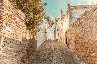 Ortaçağ Köyü Monsaraz Alentejo Portekiz seyahat Avrupa'da