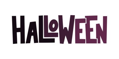 El yapımı el yapımı tuhaf ve ürkütücü yazı tipleriyle Cadılar Bayramı harfleri. Bayram tebrik kartları, posterler ve tasarımlar için Cadılar Bayramı 'nda mor vektör harfleri. Orijinal Cadılar Bayramı yazıtları.