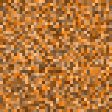 Dense grid of small squares in various shades of orange, creating a pixelated or digital texture. Vibrant and modern background. Vector pixel art seamless pattern, 8-bit wallpaper.