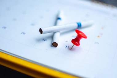 takvim31 Mayıs kırmızı pin (Dünya Tütün Günü kavramı) subjec