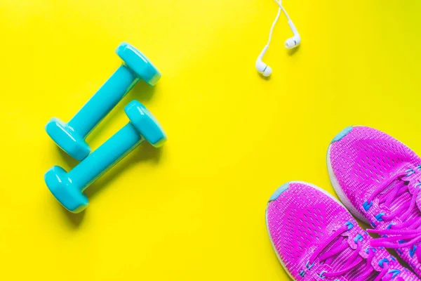 Fitness arka plan, Spor salonu ve ev halter ve Snea için Ekipman