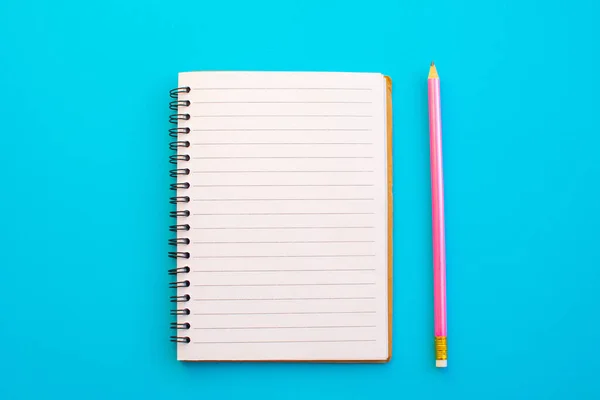 Notebook Apparatuur Terug Naar School Kleur Achtergrond — Stockfoto