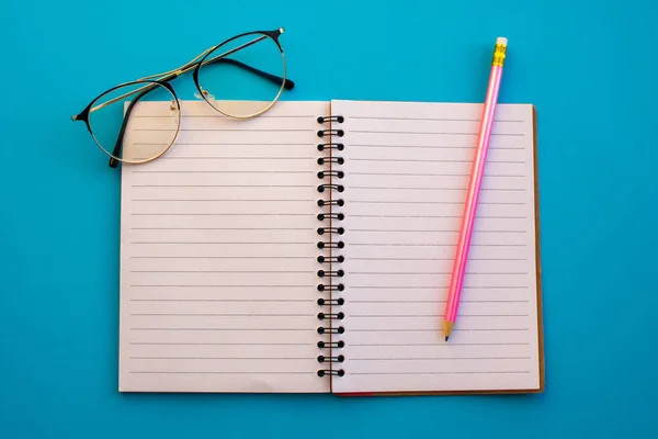 Notebook Apparatuur Terug Naar School Kleur Achtergrond — Stockfoto
